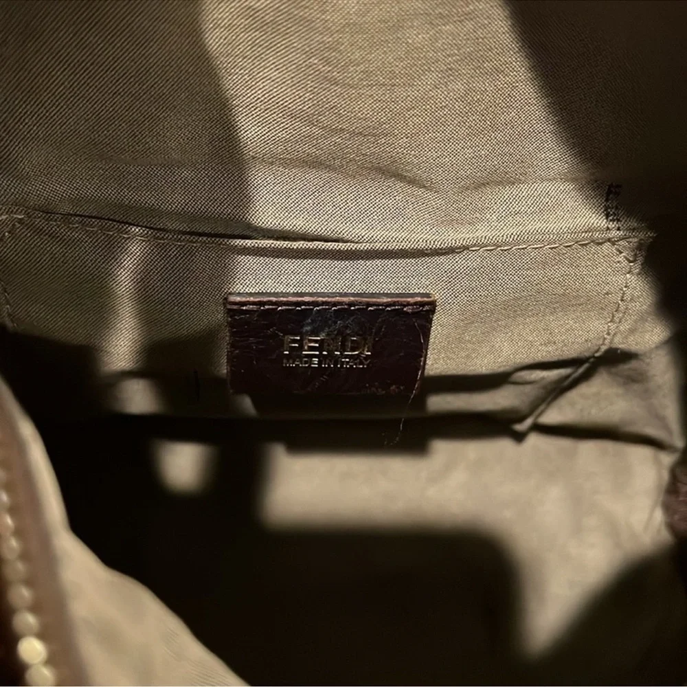 Fendi Brown Monogram Boston Bag - Picture 11 of 16